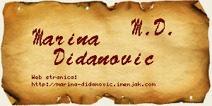 Marina Didanović vizit kartica
